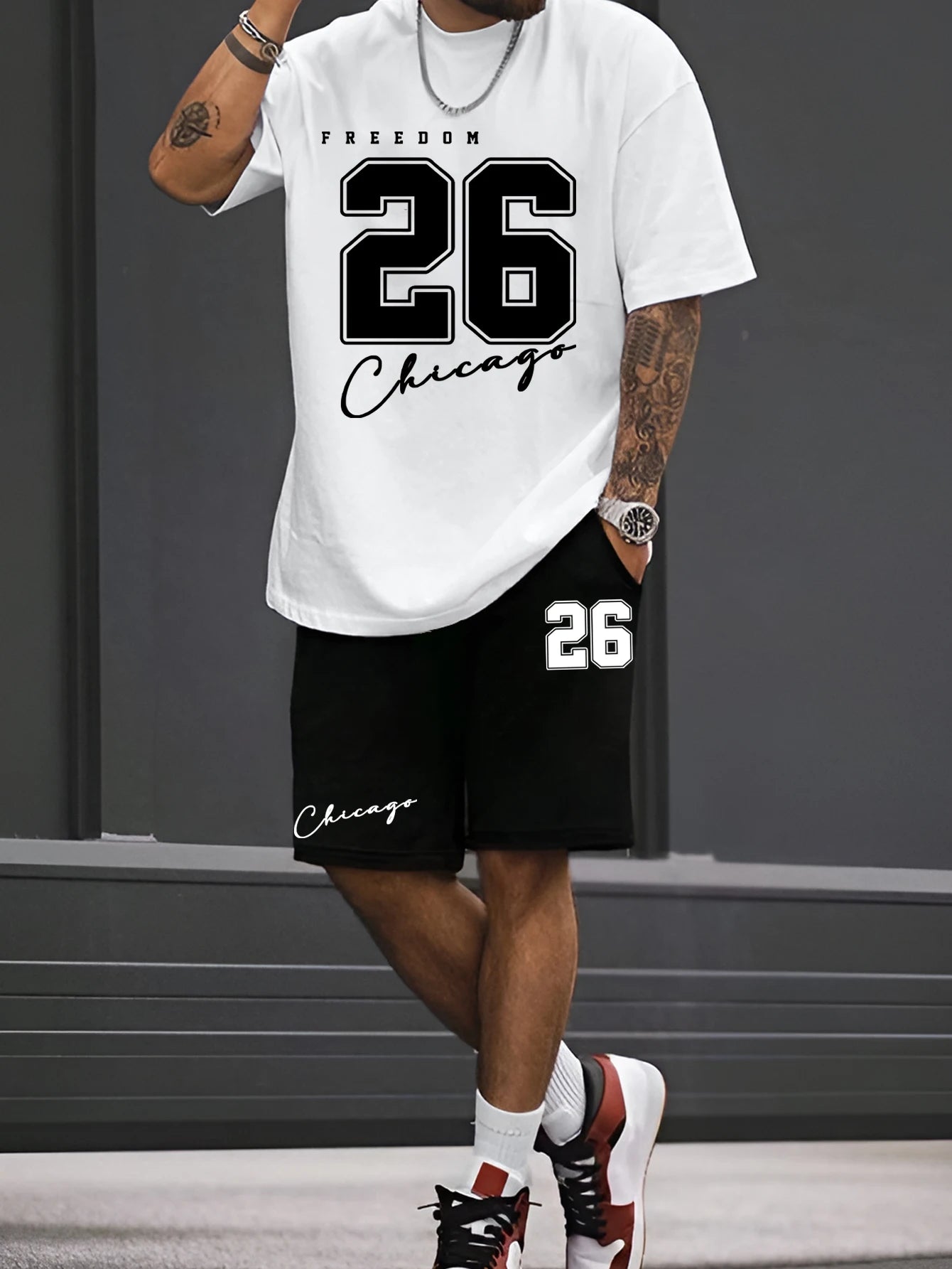NoEnName_Null Men's Casual Print T-Shirt – Lightweight & Stylish for Warm Weather!