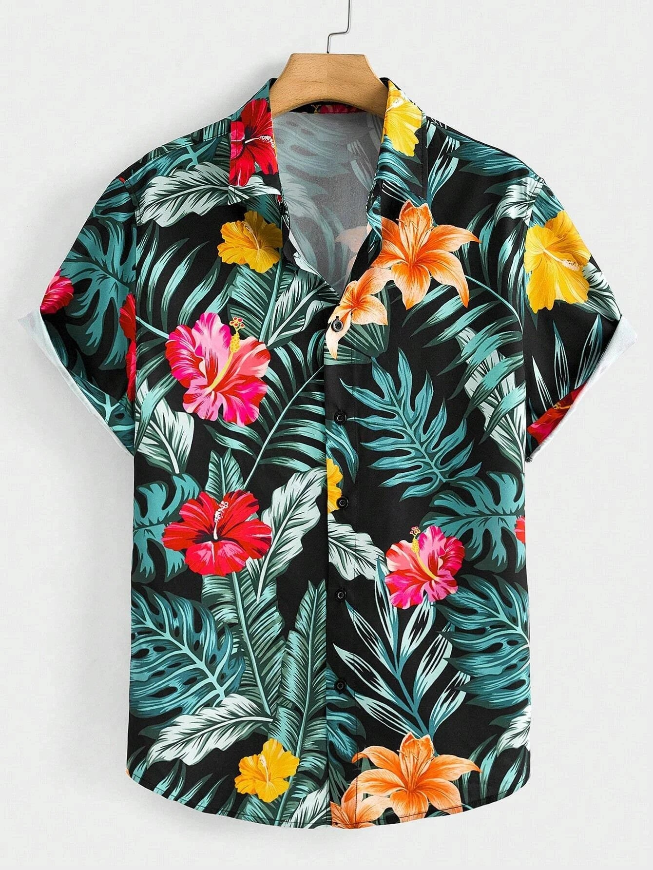 NoEnName_Null Hawaiian Short-Sleeve Shirt – Bold Style, Ultimate Comfort!