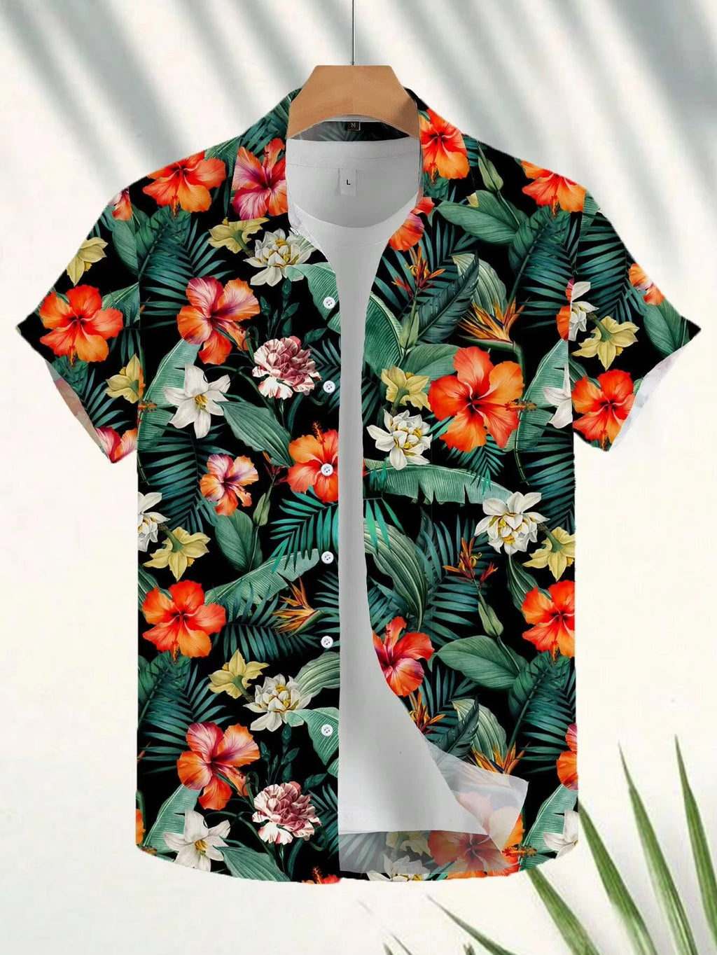 NoEnName_Null Hawaiian Short-Sleeve Shirt – Bold Style, Ultimate Comfort!
