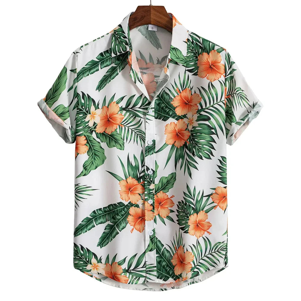 NoEnName_Null Hawaiian Short-Sleeve Shirt – Bold Style, Ultimate Comfort!
