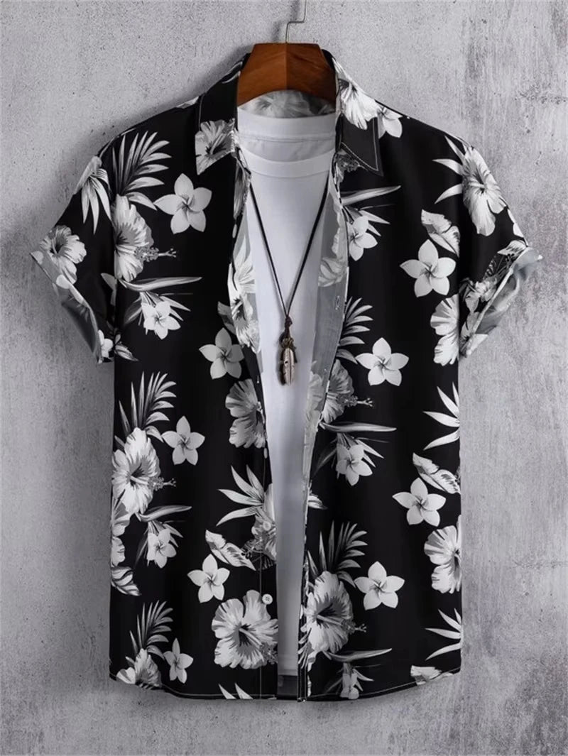 NoEnName_Null Hawaiian Short-Sleeve Shirt – Bold Style, Ultimate Comfort!