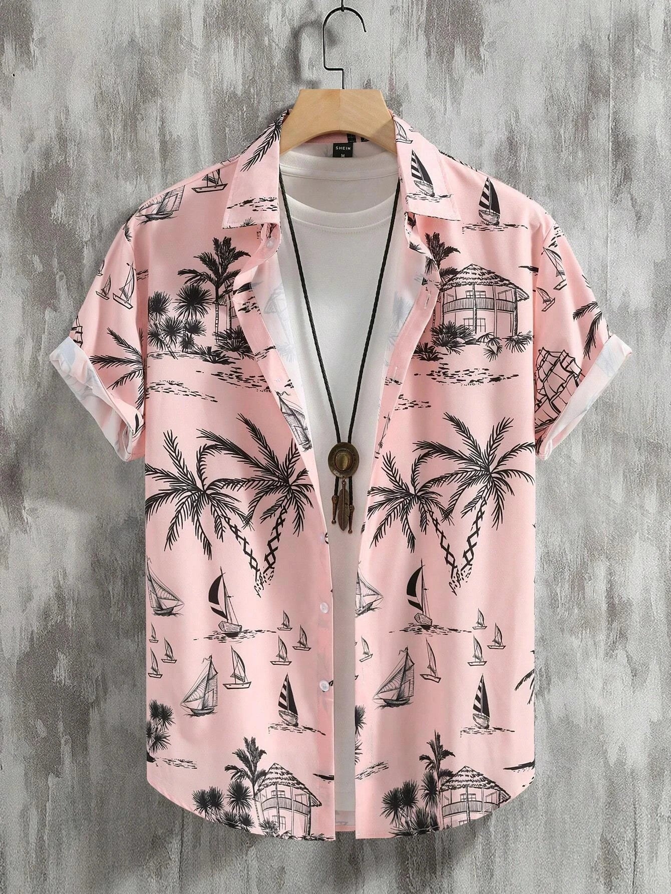 NoEnName_Null Hawaiian Short-Sleeve Shirt – Bold Style, Ultimate Comfort!