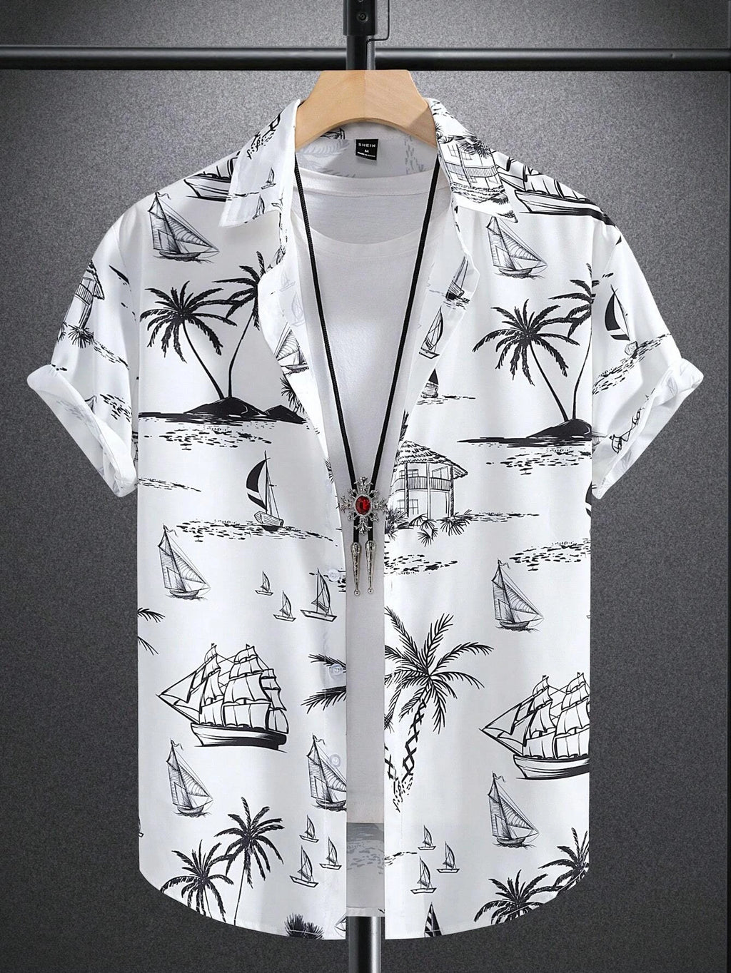 NoEnName_Null Hawaiian Short-Sleeve Shirt – Bold Style, Ultimate Comfort!