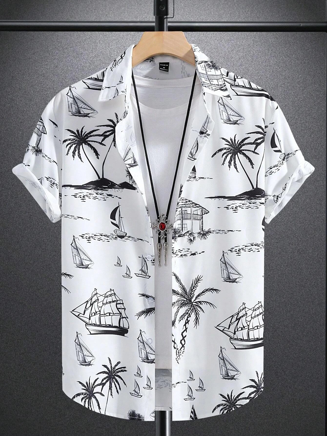 NoEnName_Null Hawaiian Short-Sleeve Shirt – Bold Style, Ultimate Comfort!